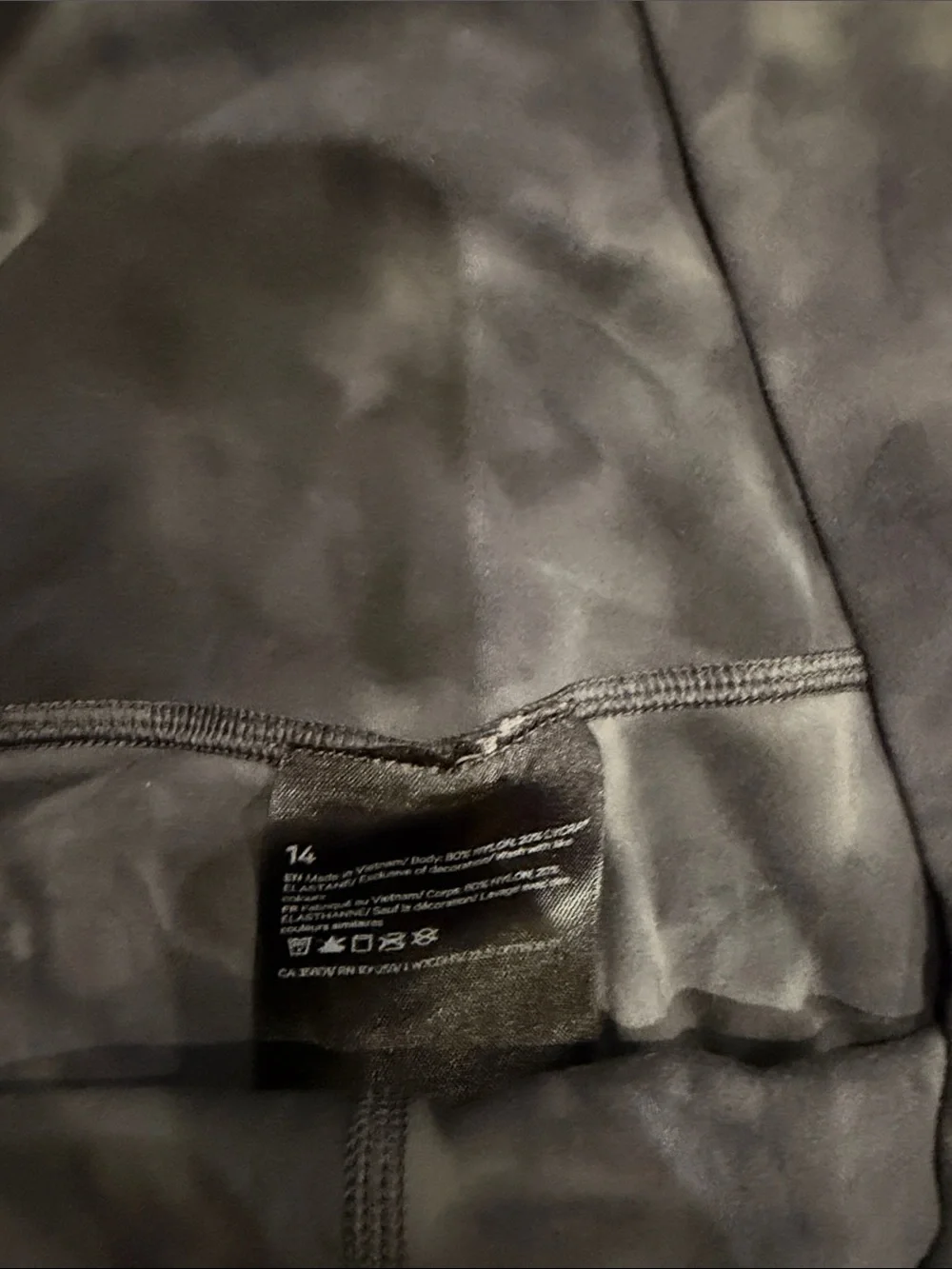lululemon athletica black and grey Tie-Dye High-Rise align Bike Shorts